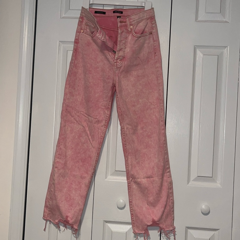 High rise straight jeans